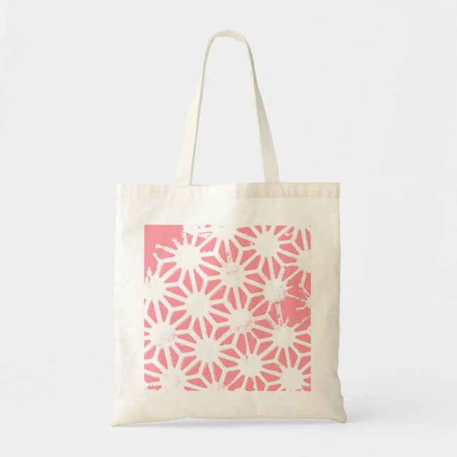 Bolso De Tela Coral geometric pattern (Frente)