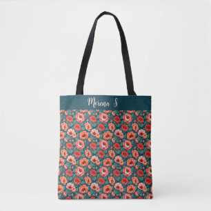 Bolso De Tela Coral Pink Chinoiserie