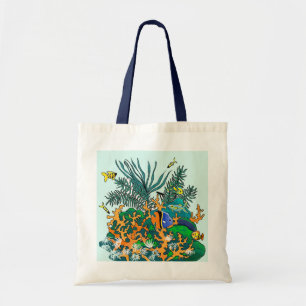Bolso De Tela Coral Reef Tropical Fish Salazón Acuario de Agua