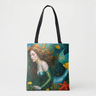 Bolso De Tela "Coralyn" - Hermosa sirena mística
