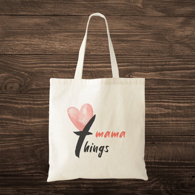 Bolso De Tela Corazón acuático "Mama Things" (Subido por el creador)