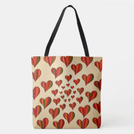Bolso De Tela Corazón ahusado