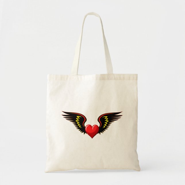 Bolso De Tela Corazón alado (Frente)