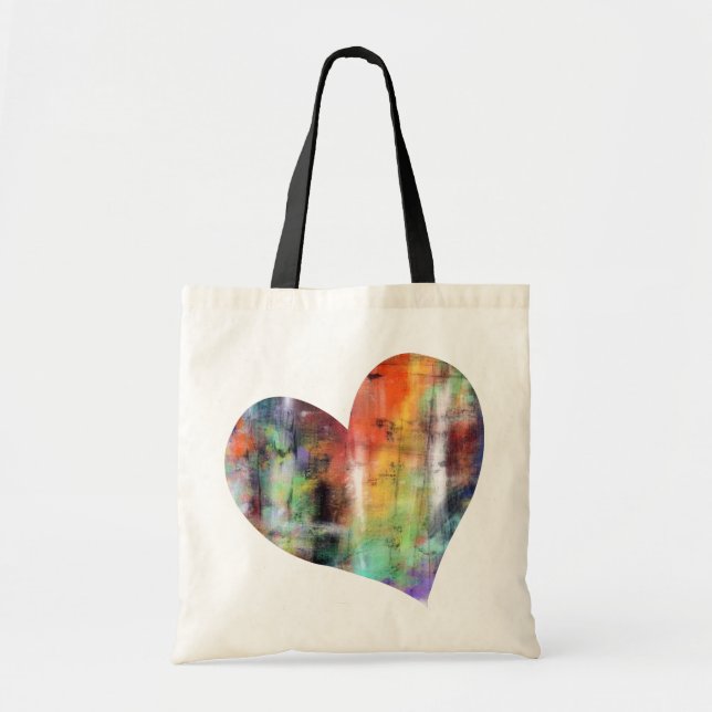 Bolso De Tela Corazón artístico (Frente)
