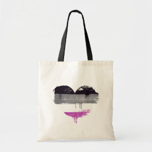 BOLSO DE TELA CORAZÓN ASEXUAL - AMOR ASEXUAL -