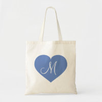 Corazón Azul Bebé con Monograma