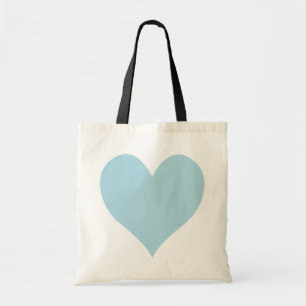 Bolso De Tela Corazón azul claro lindo