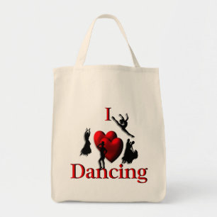 Bolso De Tela Corazón bailando a ambos lados