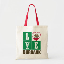 Bolso De Tela Corazón Burbank de Bandera Estatal de la República