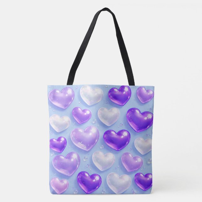 Bolso De Tela Corazón burbuja (Anverso)