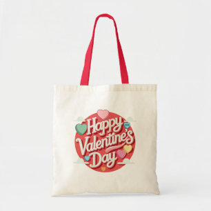 Bolso De Tela Corazón colorido del día de San Valentín