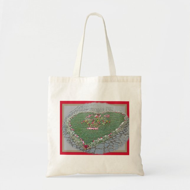 Bolso De Tela Corazón de Alfombra (Frente)