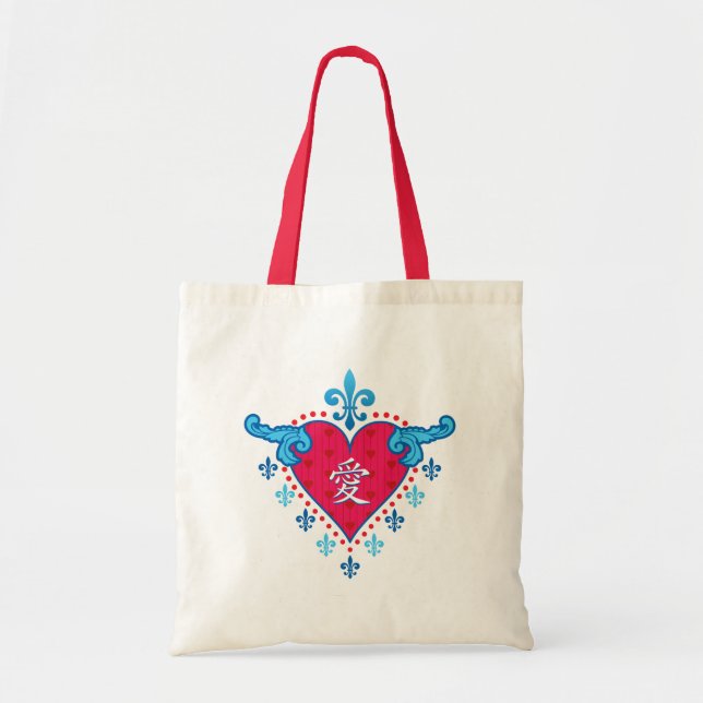 Bolso De Tela Corazón de amor (chino) (Frente)