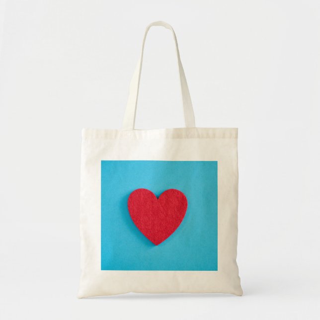 Bolso De Tela Corazón de amor rojo (Frente)