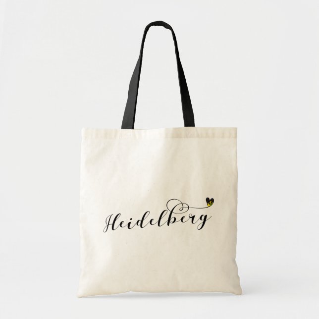 Bolso De Tela Corazón de bandera Heidelberg, Baden-Württemberg (Frente)