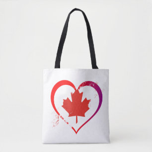 Bolso De Tela Corazón de Canadá