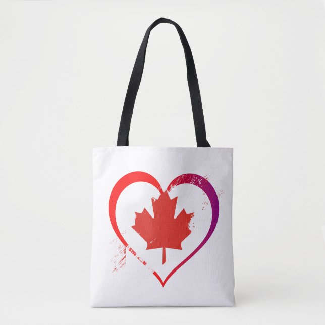 Bolso De Tela Corazón de Canadá (Anverso)