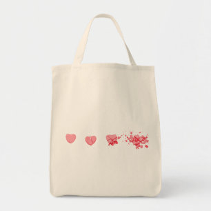 Bolso De Tela Corazón de caramelo destrozado