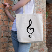 Corazón de Clave de Sol Nota Musical Personalizada
