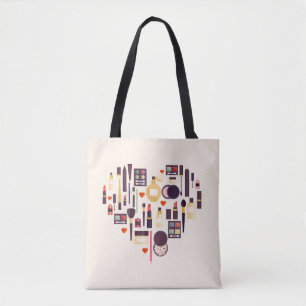 Bolso De Tela Corazón de Comestics