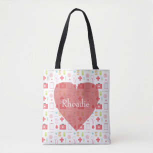 Bolso De Tela Corazón de enfermera