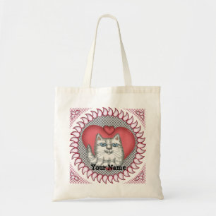 Bolso De Tela Corazón de gato gordo