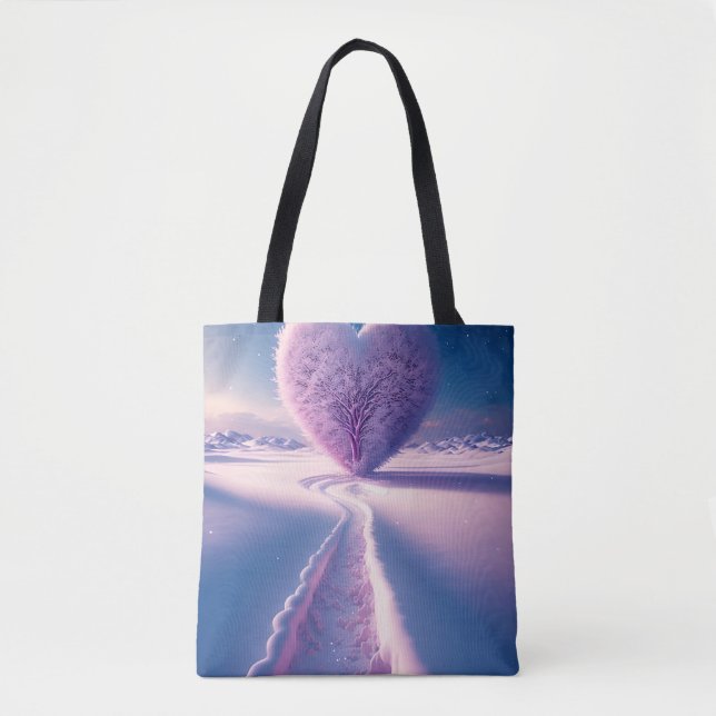 Bolso De Tela Corazón de invierno (Anverso)