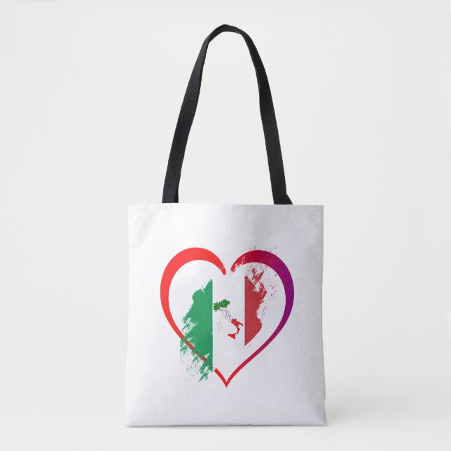 Bolso De Tela Corazón de Italia (Anverso)