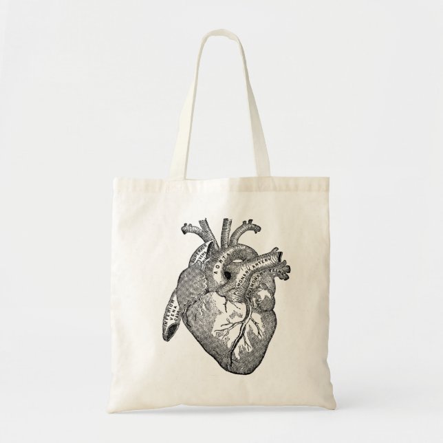 Bolso De Tela Corazón de la anatomía (Frente)