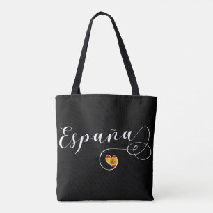 Bolso De Tela Corazón de la bandera de España España, españo