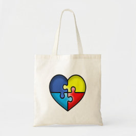 Bolso De Tela Corazón de la cinta de la toma de conciencia del a