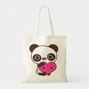 Bolso De Tela Corazón de la panda
