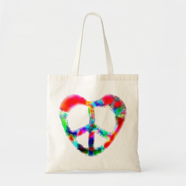 Bolso De Tela Corazón de la Paz (Frente)