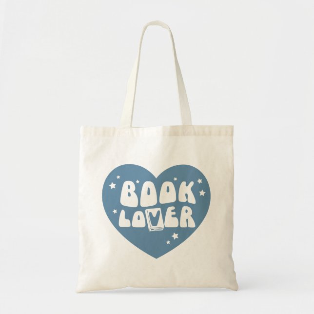 Bolso De Tela Corazón de los Lover del Libro (Frente)