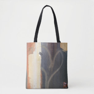 Bolso De Tela Corazón de madera
