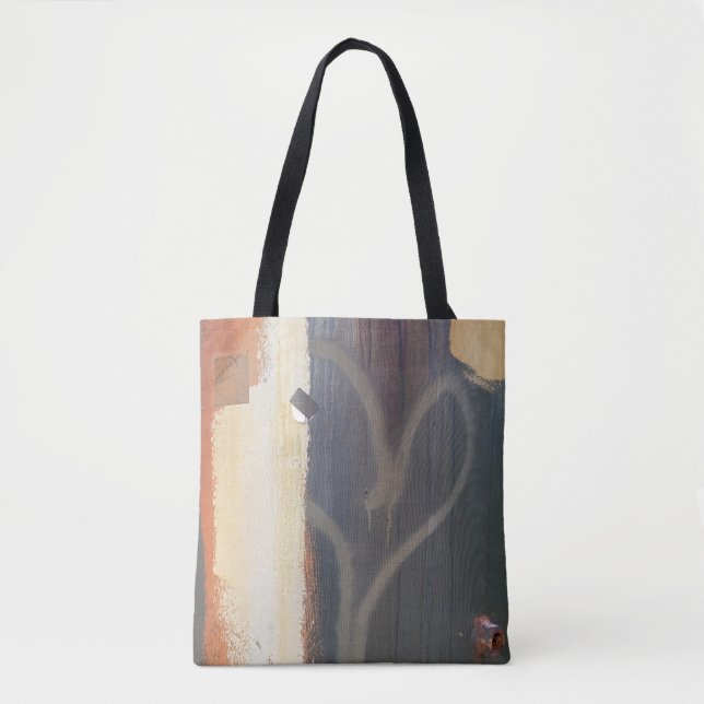 Bolso De Tela Corazón de madera (Anverso)