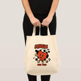 Bolso De Tela Corazón de música Personalizado de manguera 🎧 - R