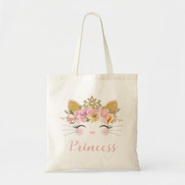 Bolso De Tela Corazón de oro floral de la princesa de gato gatit