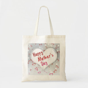 Bolso De Tela Corazón de papel 3D del Día de la Madre Feliz
