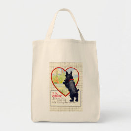 Bolso De Tela Corazón de perro Scottie San Valentín Scottish Ter