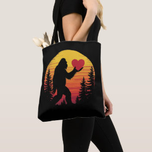 Bolso De Tela Corazón de pie grande Valentines aman el atardecer