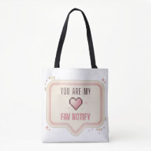 Corazón de píxel Kawaii "Eres mi notificación favo