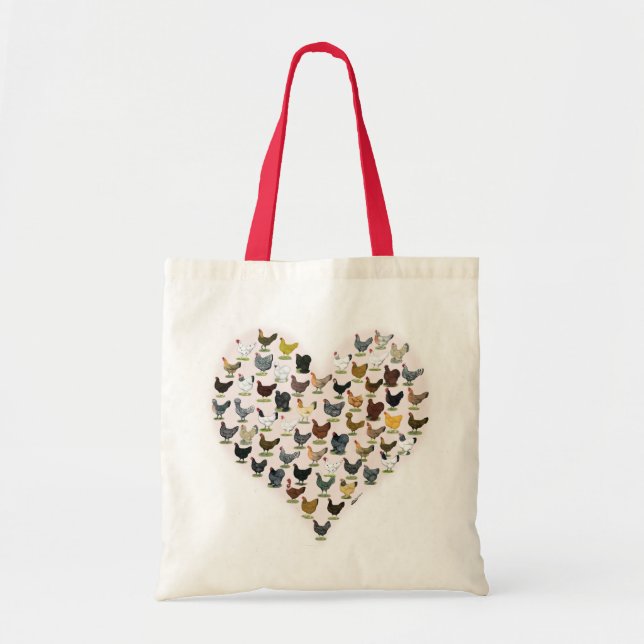 Bolso De Tela Corazón de pollo (Frente)