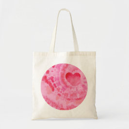 Bolso De Tela Corazón de San Valentín en Tie Dye Rosa