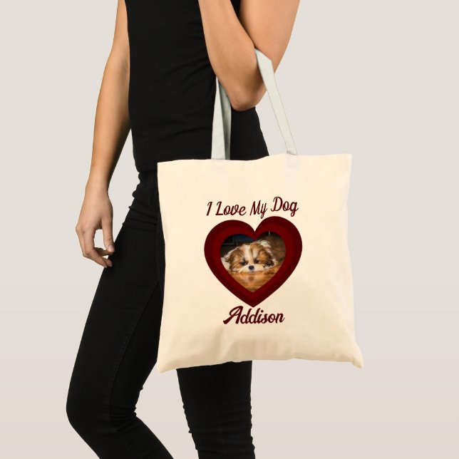 Bolso De Tela Corazón de San Valentín me encanta mi Personalizad (Anverso (producto))