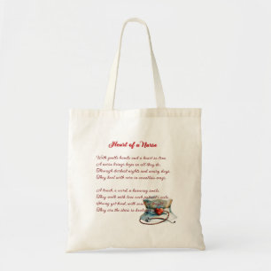 Bolso De Tela Corazón de una enfermera - Enfermería Inspiradora