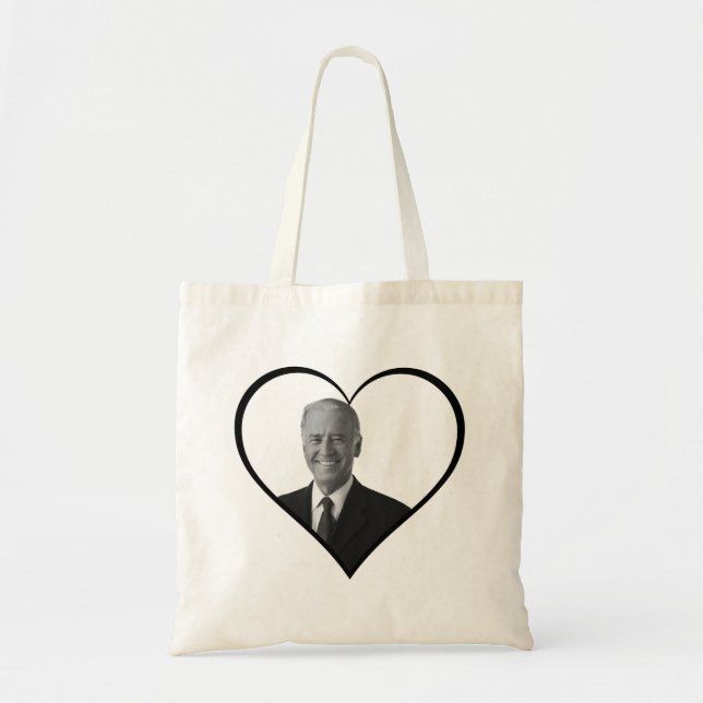 Bolso De Tela corazón de vota joe biden (Frente)