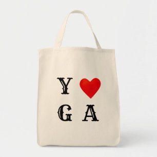 Bolso De Tela Corazón de Yoga Moderno