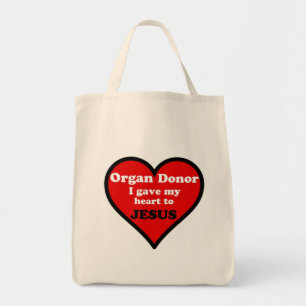 Bolso De Tela Corazón del donante de órganos