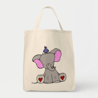 Bolso De Tela Corazón del elefante